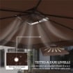 COPERTURA PER GAZEBO DA GIARDINO 3X3M UPF30+ A 2 LIVELLI IN POLIESTERE COLOR CAFFÈ