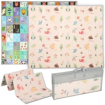 TAPPETO PER BAMBINI 0-3 ANNI CON NUMERI E LETTERE E SUPERFICIE IMPERMEABILE, IN XPE MULTICOLORE, 176.5X148X1 CM