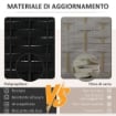 PARAVENTO DIVISORIO DA INTERNI PIEGHEVOLE A 6 ANTE INTRECCIATO, 240X170 CM, NERO