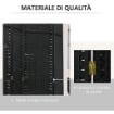 PARAVENTO DIVISORIO DA INTERNI PIEGHEVOLE A 6 ANTE INTRECCIATO, 240X170 CM, NERO