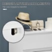 CASSETTIERA 3 CASSETTI MODERNA SENZA MANIGLIE PER CAMERA E SOGGIORNO, 80X39X73 CM, BIANCO