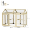 RECINTO PER GALLINE ALL'APERTO IN LEGNO CON PORTE MULTIPLE E RETE IN METALLO, 140X88.5X106 CM, COLOR LEGNO