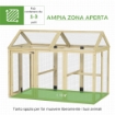 RECINTO PER GALLINE ALL'APERTO IN LEGNO CON PORTE MULTIPLE E RETE IN METALLO, 140X88.5X106 CM, COLOR LEGNO