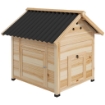 CASETTA PER ANATRE DA ESTERNO CON RAMPA, FONDO RIMOVIBILE E FORI DI VENTILAZIONE, 78X90X92 CM, LEGNO