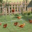 TRESPOLO PER GALLINE A 4 LIVELLI PER 4-6 POLLI IN LEGNO E ACCIAIO ZINCATO, COLORE LEGNO