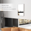 SPECCHIO DA PARETE RETTANGOLARE CON GANCI, IN VETRO E MDF, 50X70 CM, BIANCO