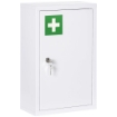 ARMADIETTO MEDICINALI A 3 RIPIANI CON SERRATURA E 2 CHIAVI, IN ACCIAIO, 30X14X46 CM, BIANCO