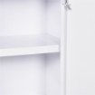 ARMADIETTO MEDICINALI A 3 RIPIANI CON SERRATURA E 2 CHIAVI, IN ACCIAIO, 30X14X46 CM, BIANCO
