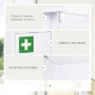 ARMADIETTO MEDICINALI A 3 RIPIANI CON SERRATURA E 2 CHIAVI, IN ACCIAIO, 30X14X46 CM, BIANCO