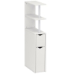 COLONNA BAGNO SALVASPAZIO CON 2 CASSETTI E RIPIANI APERTI, 20X45X115 CM, BIANCO