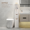 COLONNA BAGNO SALVASPAZIO CON 2 CASSETTI E RIPIANI APERTI, 20X45X115 CM, BIANCO