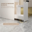 COLONNA BAGNO SALVASPAZIO CON 2 CASSETTI E RIPIANI APERTI, 20X45X115 CM, BIANCO
