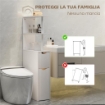 COLONNA BAGNO SALVASPAZIO CON 2 CASSETTI E RIPIANI APERTI, 20X45X115 CM, BIANCO