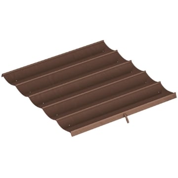 TETTO PER GAZEBO PERGOLA CON 10 FORI DI DRENAGGIO IN POLIESTERE, 250X255 CM, PER PERGOLA 3X3M, CAFFÈ