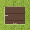 TETTO PER GAZEBO PERGOLA CON 10 FORI DI DRENAGGIO IN POLIESTERE, 250X255 CM, PER PERGOLA 3X3M, CAFFÈ