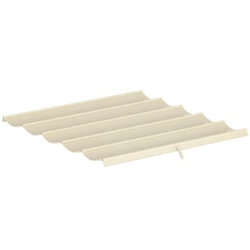 TETTO PER GAZEBO PERGOLA CON 10 FORI DI DRENAGGIO IN POLIESTERE, 250X255 CM, PER PERGOLA 3X3M, CREMA