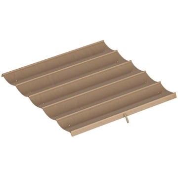 TETTO PER GAZEBO PERGOLA CON 10 FORI DI DRENAGGIO IN POLIESTERE, 250X255 CM, PER PERGOLA 3X3M, MARRONE CHIARO