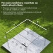 TETTO PER GAZEBO PERGOLA CON 10 FORI DI DRENAGGIO IN POLIESTERE, 250X255 CM, PER PERGOLA 3X3M, MARRONE CHIARO