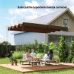 TELO PERGOLA PER ESTERNI ANTI UV IN POLIESTERE BIANCO CAFFÞ CON 8 FORI DI DRENAGGIO, 286X245 CM