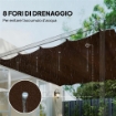 TELO PERGOLA PER ESTERNI ANTI UV IN POLIESTERE BIANCO CAFFÞ CON 8 FORI DI DRENAGGIO, 286X245 CM