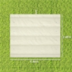 TELO PERGOLA PER ESTERNI ANTI UV IN POLIESTERE BIANCO CREMA CON 8 FORI DI DRENAGGIO, 286X245 CM