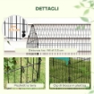 GABBIA PER CONIGLI DA ESTERNO E INTERNO A CASETTA CON TETTUCCIO, 185X75X75 CM, VERDE