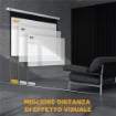 TELO PER PROIETTORE 100" 16:9 MOTORIZZATO CON TELECOMANDO, 251X8X168 CM, BIANCO