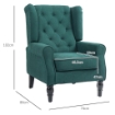 POLTRONA PER SALOTTO IN STILE FRANCESE CON SEDUTA IMBOTTITA E CUSCINI, IN POLIESTERE, 74X86X102 CM, VERDE SCURO