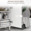 MOBILE BAGNO CON 2 CASSETTI E ARMADIETTO CON RIPIANO REGOLABILE, IN LEGNO, 60X30X93 CM, BIANCO