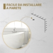 SPECCHIO ROTONDO DA BAGNO CON SUPERFICIE ANTIURTO, IN VETRO E ACCIAIO, Ï70X2.5 CM, COLOR ORO