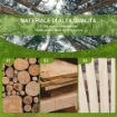 PANCHINA DA GIARDINO IN LEGNO STILE COUNTRY CON BRACCIOLI A RUOTA, 108X66X95CM, LEGNO NATURALE
