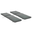 SET 2 CUSCINI PER SDRAIO DA ESTERNO IMBOTTITI IN COTONE CON CINGHIE, 196X55X8 CM, GRIGIO SCURO