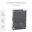 SDRAIO PIEGHEVOLE CON POGGIATESTA E SCHIENALE REGOLABILE IN ALLUMINIO 60X165X76CM GRIGIO