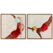 SET DI 2 QUADRI SU TELA MODERNI, STAMPA ARTISTICA DA PARETE CON GANCI INCLUSI, 40X40 CM