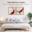 SET DI 2 QUADRI SU TELA MODERNI, STAMPA ARTISTICA DA PARETE CON GANCI INCLUSI, 40X40 CM