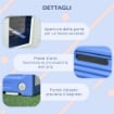 CUCCIA PER CANI TAGLIA PICCOLA DA ESTERNO IN PE CON INGRESSO E 2 PRESE D'ARIA LATERALI, 60X42X40 CM, BLU E BIANCO