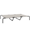 LETTINO PER CANI GRANDI RIALZATO DA ESTERNO IN ACCIAIO E RETE TRASPIRANTE, 152X94X23 CM, BEIGE