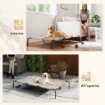 LETTINO PER CANI GRANDI RIALZATO DA ESTERNO IN ACCIAIO E RETE TRASPIRANTE, 152X94X23 CM, BEIGE