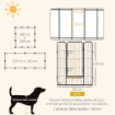 RECINTO PER CANI A 12 PANNELLI MODULABILI DA 80X100 CM, PIEGHEVOLE CON PORTA IN ACCIAIO E 12 PICCHETTI, GRIGIO