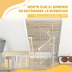 CANCELLINO DI SICUREZZA PER BAMBINI E ANIMALI, CHIUSURA AUTOMATICA E MONTAGGIO A PRESSIONE, 76-82X76 CM, BIANCO