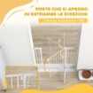 CANCELLINO DI SICUREZZA PER BAMBINI E ANIMALI, CHIUSURA AUTOMATICA E MONTAGGIO A PRESSIONE, 76-103X76 CM, BIANCO