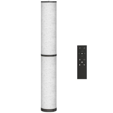 LAMPADA DA TERRA CON TELECOMANDO E REGOLAZIONE TEMPERATURA 3000-6000K, PARALUME IN TESSUTO, Ï20X135 CM, BEIGE