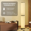 LAMPADA DA TERRA CON TELECOMANDO E REGOLAZIONE TEMPERATURA 3000-6000K, PARALUME IN TESSUTO, Ï20X135 CM, BEIGE