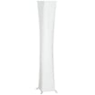 LAMPADA DA TERRA MODERNA CON INTERRUTTORE A PEDALE, IN ACCIAIO E TESSUTO, 25X25X129 CM, BIANCO E ARGENTO