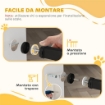 CANCELLINO PER CANI E ANIMALI DOMESTICI CON CHIUSURA AUTOMATICA PER SCALE E INGRESSI, 68X77 CM, NERO