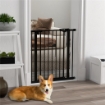 CANCELLINO PER CANI E ANIMALI DOMESTICI CON CHIUSURA AUTOMATICA PER SCALE E INGRESSI, 68X77 CM, NERO
