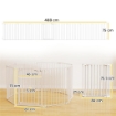 RECINTO PER CANI A 8 PANNELLI MODULABILI CON CHIUSURA AUTOMATICA, IN ACCIAIO E ABS, 61X3X75 CM, BIANCO