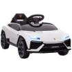 MACCHINA ELETTRICA PER BAMBINI LICENZA LAMBORGHINI CON CLACSON E TELECOMANDO, 101.5X49X43 CM, BIANCA