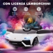 MACCHINA ELETTRICA PER BAMBINI LICENZA LAMBORGHINI CON CLACSON E TELECOMANDO, 101.5X49X43 CM, BIANCA