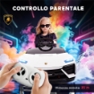 MACCHINA ELETTRICA PER BAMBINI LICENZA LAMBORGHINI CON CLACSON E TELECOMANDO, 101.5X49X43 CM, BIANCA